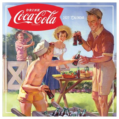 2027 TF Publishing Coca-Cola 7 x 7 Monthly Wall Calendar, Multicolored (27-2102)