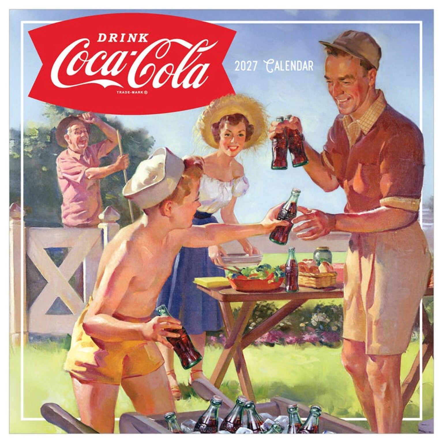2027 TF Publishing Coca-Cola 7 x 7 Monthly Wall Calendar, Multicolored (27-2102)
