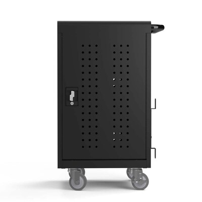Luxor Lockable 30-Unit USB-C Secure Charging Cart, Black Powder-Coated Steel (CHMC002)
