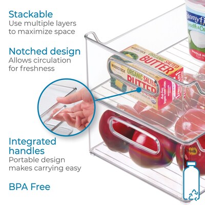 iDESIGN Plastic Organizer, Clear, 4/Set (95577N)