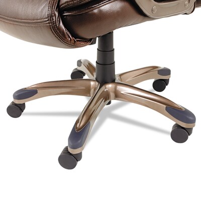 Alera Veon Series Fixed Arm Ergonomic Leather Executive Chair, Brown (ALEVN4159)