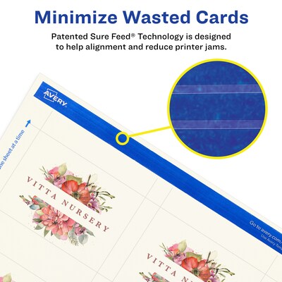 Avery Business Cards, 2.5" x 3.5", Matte Ivory, 150/Pack (95272)