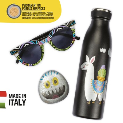 CARIOCA Metallic Water Based Water-Based Markers, Fine Tip, Assorted Colors, 8/Set (CRA43162)