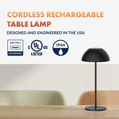 Newhouse Lighting Aurora Cordless and Rechargeable Table Lamp, Black (NHTL-AU-BLK)