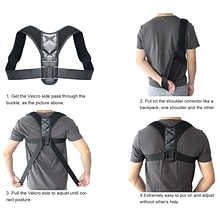 Extreme Fit Nylon Posture Corrector Back Support, Medium (EF-GROPC-M)