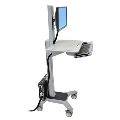 Ergotron WorkFit-C Sit-Stand Workstation for Single LCD Monitor, LD, with Mobile Cart Base, Two-Tone