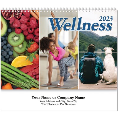 Custom Wellness Spiral Wall Calendar