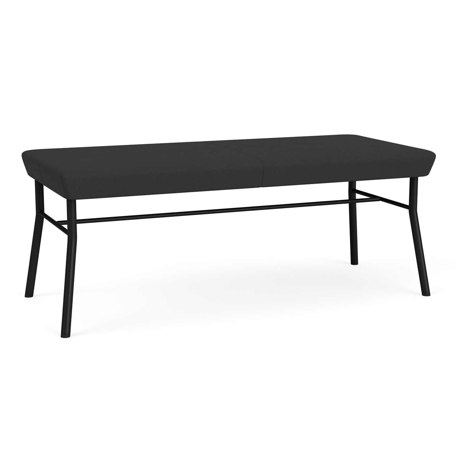 Lesro Mystic Lounge Fabric 2-Seat Bench, Open House Graphite/Black (ML2001.SBK-01OHGP)