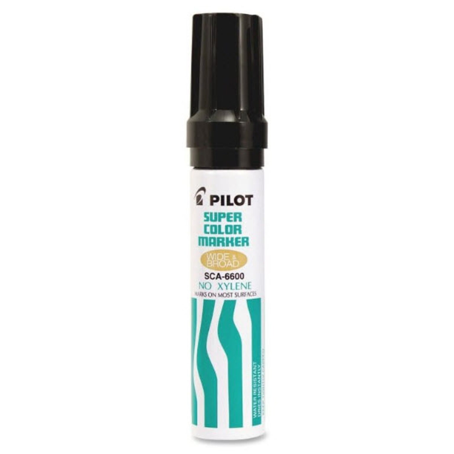 Pilot Super Color Jumbo Refillable Marker, Extra Broad Marker Point Type, Chisel Marker Point Style, Black Ink (PIL45100)