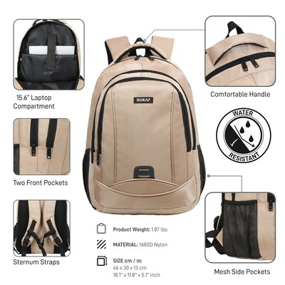 DUKAP NORIC Laptop Compatible Backpack, Large, Sand (BDK-NOR-SAN)