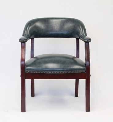 Boss Vinyl Captain's Guest Chair, Blue (B9540BE)