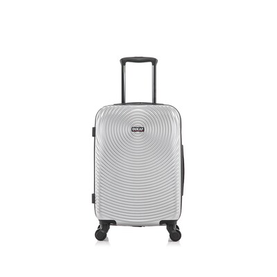 DUKAP Inception 22.04" Hardside Suitcase, 4-Wheeled Spinner, TSA Checkpoint Friendly, Silver (DKINC00S-SIL)