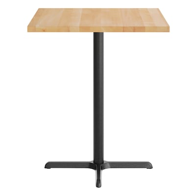 Flash Furniture Bennett Square Shaped Wooden Commercial Indoor Table, 36" x 36", Natural Top/Black Base (GSFSQ36NTT3030B)