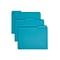 Smead File Folder, 3 Tab, Letter Size, Teal, 100/Box (10291)