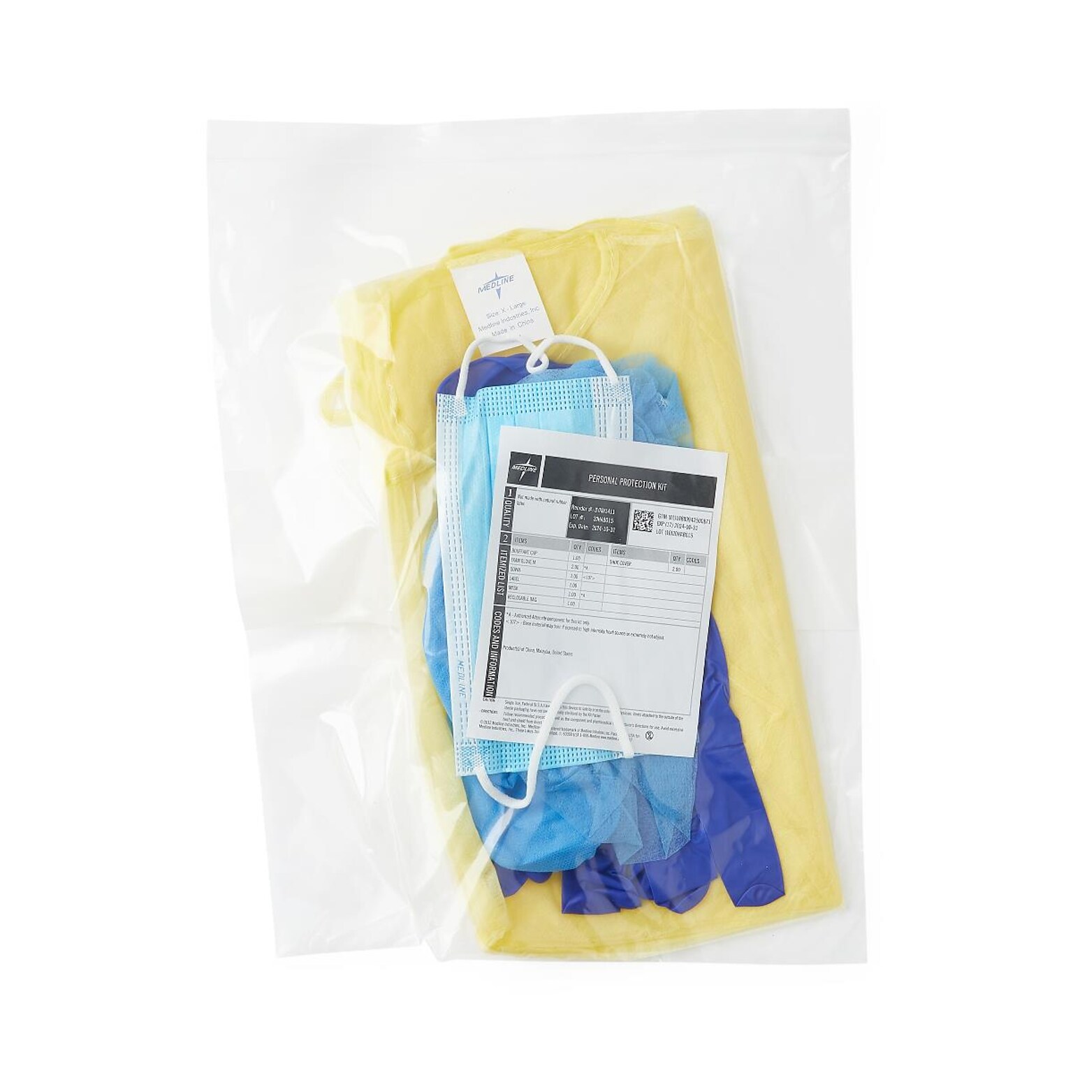 Medline Personal Protective Equipment 5 Piece Kit, 25 Kits/Carton  (DYKM1411)