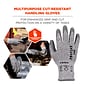 Ergodyne ProFlex 7030 PU Coated Cut-Resistant Gloves, ANSI A3, Gray, XL, 12 Pair (10455)