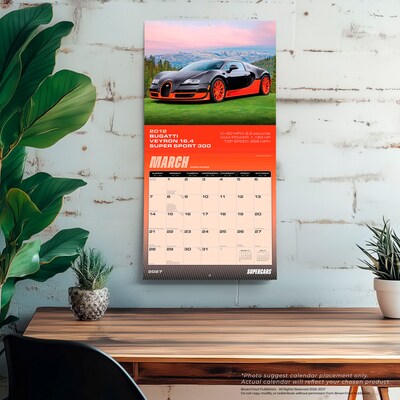 2027 BrownTrout Supercars 12" x 12" Monthly Wall Calendar (9798330711246)