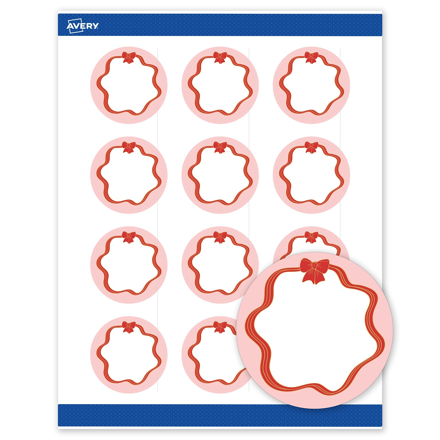 Avery Circle Multipurpose Labels, 2 Dia., White, 120/Pack (19479370578)