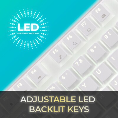 Adesso EasyTouch 680 Illuminated Mechanical Keyboard, White (AKB-680UW)