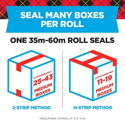Scotch Heavy Duty Packing Tape, 1.88" x 43.7 yds., Clear, 8/Pack (3850-40-8-6GC)