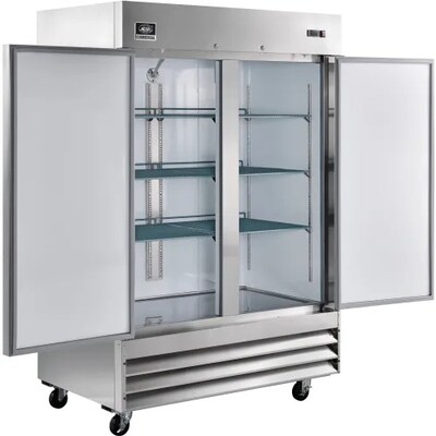 Global Industrial Nexel Reach-In Refrigerator, 2 Solid Doors, 47 Cu. Ft. (243008)