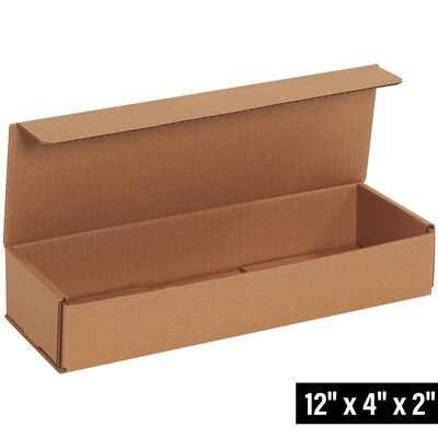 12" x 4" x 2" Corrugated Mailers, Kraft, 50/Bundle (M1242K)