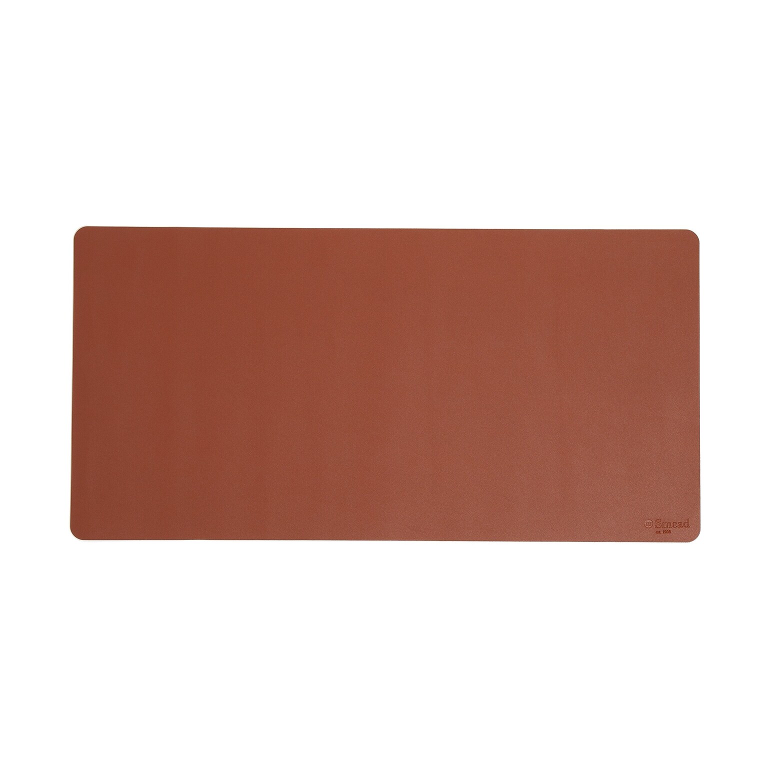 Smead Medium Vegan Leather Anti-Slip Desk Pad, 31.5 x 15.7, Brown (SMD64832)