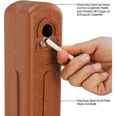 Global Industrial Outdoor Ashtray, 1-1/2 Gallon, Terracotta (261391RG)