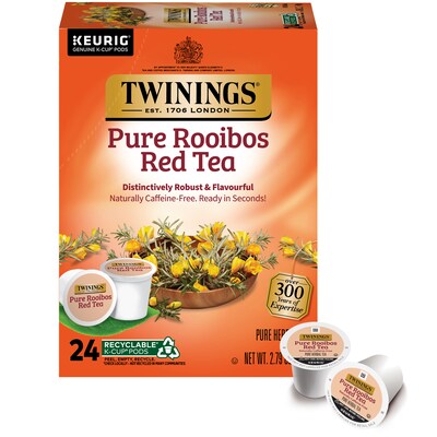 Twinings Pure Rooibos Herbal Tea, Keurig® K-Cup® Pods, 24/Box (TNA85791)