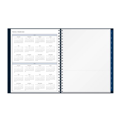 2026 Blue Sky Passages 8.5" x 11" Calendar Year Weekly & Monthly Planner, Faux Leather Cover, Navy (148658-26)