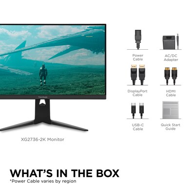 ViewSonic 27'' 240Hz LED Gaming Monitor, Black (XG2736-2K)
