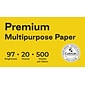 Quill Brand® 8.5" x 11" Premium Multi-Purpose Paper, 20 lbs., 97 Brightness, 500 Sheets/Ream (X81120)