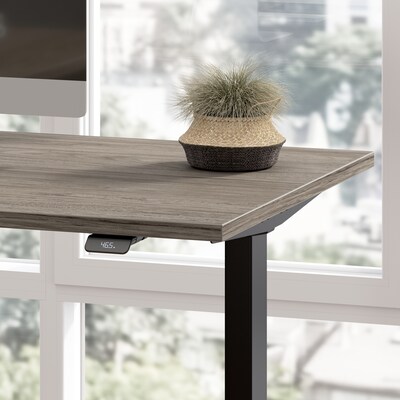 Bush Business Furniture Move 60 Series 60"W Electric Height Adjustable Standing Desk, Modern Hickory/Black (M6S6030MHBK)