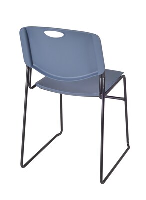 Regency Seating Cain 72" x 24" Training Table, Cherry & 2 Zeng Stack Chairs, Blue (MTRCT7224CH44BE)