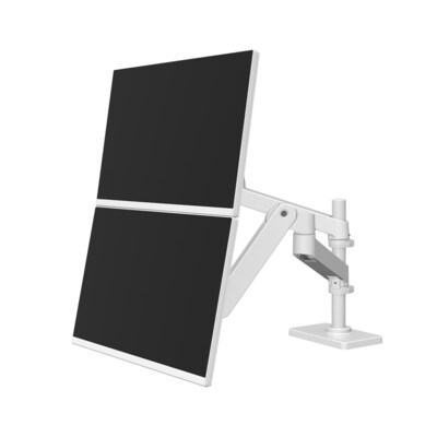 Ergotron LX Pro Adjustable Dual Monitor Arm, Stacking, Up to 24", White (45-690-290)