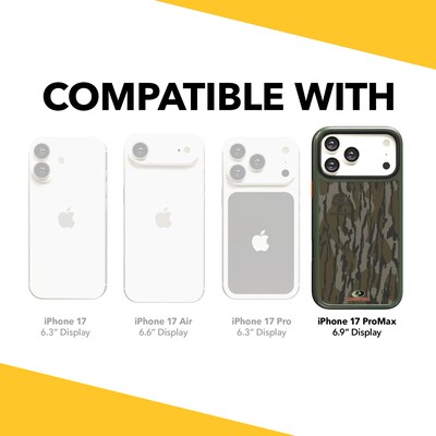 cellhelmet Fortitude MagSafe Phone Case for Apple iPhone 17 Pro Max, Mossy Oak Bottomlands (CF-123-MO)