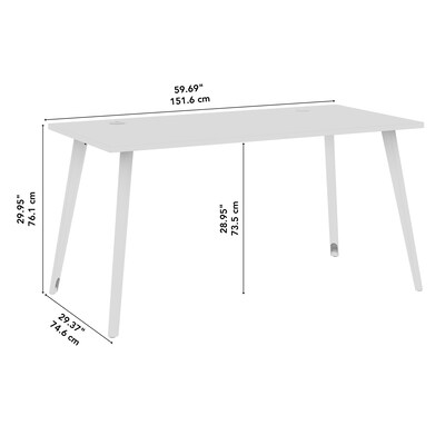 Bush Business Furniture Vista 60"W Computer Desk, Natural Elm (VSD160NE)