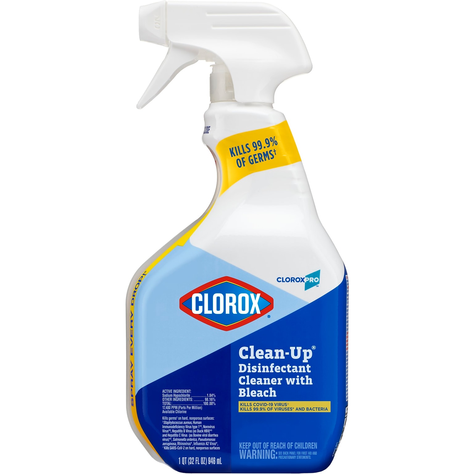 Clorox Commercial Solutions Clorox Clean-Up All Purpose Cleaner, 32 Oz Spray Bottle (35417)