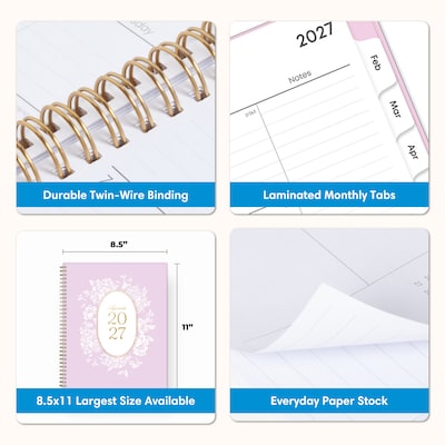 2027 Blue Sky 8.5" x 11" Weekly & Monthly Planner, Lilac (164286)