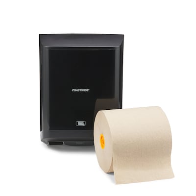 Coastwide Professional J-Series Automatic Hardwound Paper Towel Dispenser, Black (CWJAHT-B-CC)