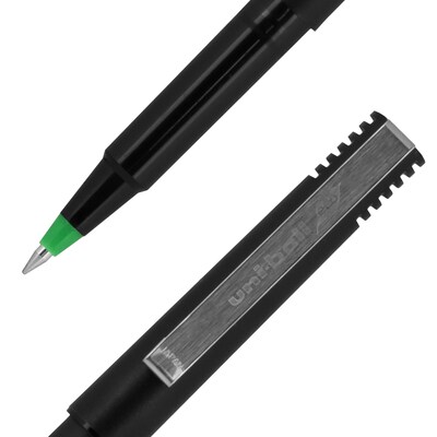 uni-ball Roller Pen, Micro Point, 0.5mm, Green Ink, Dozen (60154)