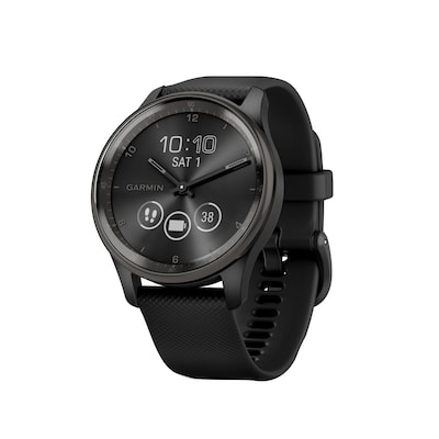 Garmin vívomove Trend Smartwatch, 40.4mm, Black Silicone Band (010-02665-00)