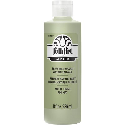 FolkArt Acrylic Paint Matte, 8oz., Wild Wasabi, 3/Pack (FLK36275-3)