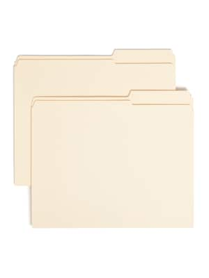 Smead File Folders, Reinforced 2/5-Cut Right Position, Guide Height, Letter Size, Manila, 100/Box (1