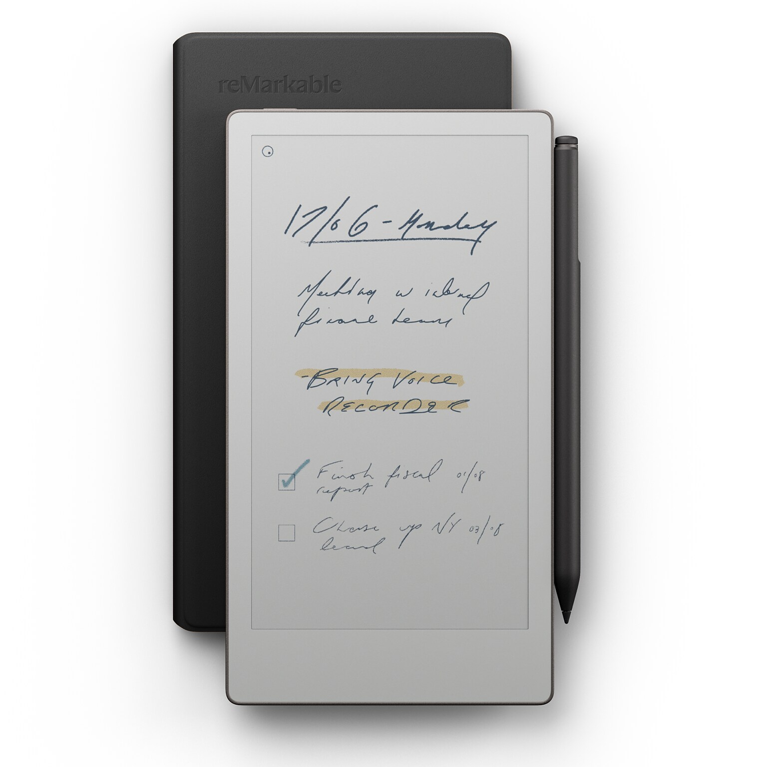 reMarkable Paper Pro Move 7.3 Paper Tablet with Marker Plus & Premium Leather Book Folio, Black  (RM91A-1004NW)
