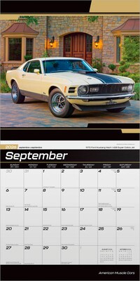 2026 Plato American Muscle Cars 12" x 12" Monthly Wall Calendar (9798330701339)