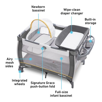 Graco Pack n Play Care Suite Bassinet Playard, Wells (2128686)