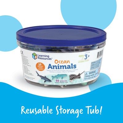 Learning Resources Ocean Animals, Assorted Colors, 50/Set (LER0799)