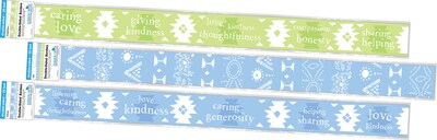 Barker Creek Double-Sided Border Set, 35" x 3", Thoughtful & Kind, 3 designs, 36/Set (4037)