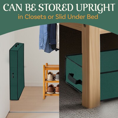 Elf Stor Wrapping Paper Storage with Lid, Oxford Canvas, Green (83-DT5528)
